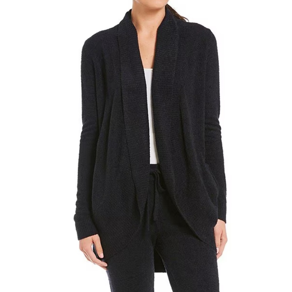 Barefoot Dreams Black Open Front Cardigan